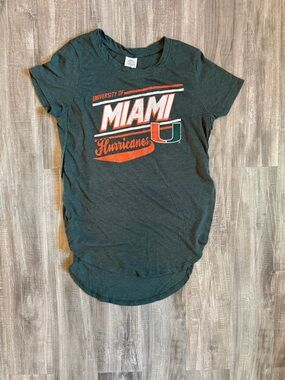 Rivalry Threads Miami Hurricanes Dark Green Graphic Tee - Women's